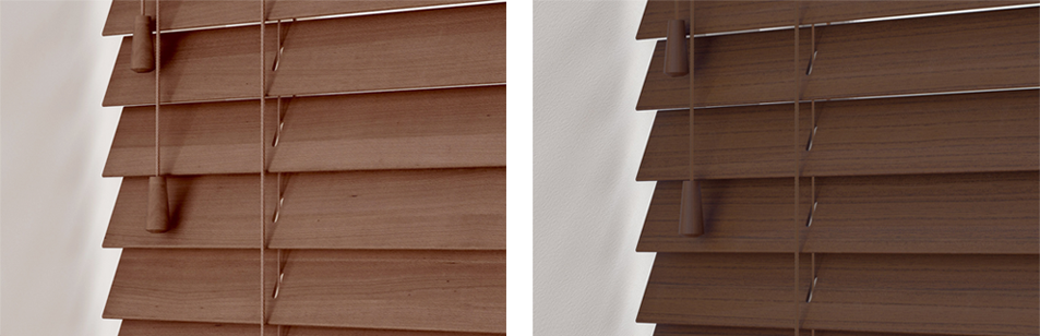 Compare our Faux Wood and Real Wood Blinds