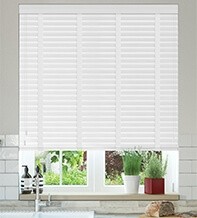 Charisma Bright White Fine Grain – Faux Wooden Blind Super White Tape