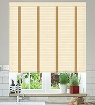 Charisma Cream Fine Grain - Faux Wood Blind Camel Tape