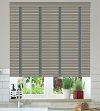 Charisma Dark Grey - Faux Wood Blind Slate Tape