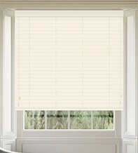 Morgan 50 Cream Gloss - 50mm Slat Wooden Blind