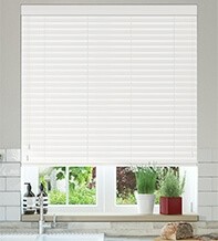 Charisma White - Faux Wood Blind