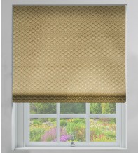 Augustus Cream - Faux Silk & Chenille Pattern Roman Blind