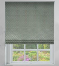 Augustus Duck Egg - Faux Silk & Chenille Pattern Roman Blind