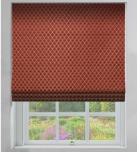 Augustus Wine - Faux Silk & Chenille Pattern Roman Blind