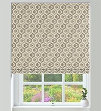 Bina Grey - Geometric Pattern Roman Blind