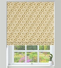 Bina Ochre – Geometric Pattern Roman Blind