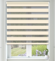 Bliss Ivory – Day and Night Blind with Box Weave Voile