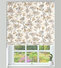 Blossom Ochre – Floral Pattern Roman Blind