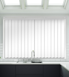 Cello White Matt Finish - Rigid PVC Vertical Blind