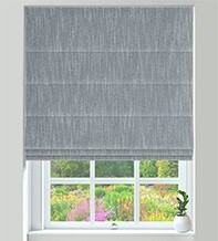 Constantine Grey - Woven Roman Blind