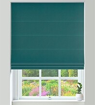 Firenze Emerald – Velour Roman Blind