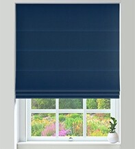 Firenze Sapphire - Velour Roman Blind