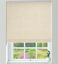 Hastings Ivory - Designer Basketweave Roman Blind