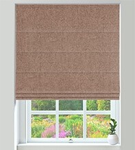 Hastings Peach – Designer Basketweave Roman Blind