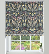 Joy Navy - Floral Pattern Roman Blind