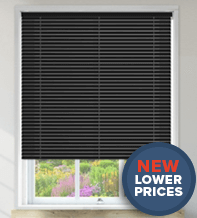 Millennium Black – 50mm Aluminium Venetian Blinds