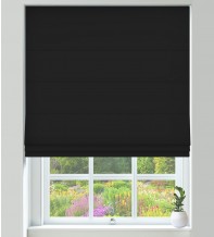 Monti Black - Luxury Chenille Roman Blind