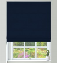 Monti Navy Blue - Luxury Chenille Roman Blind