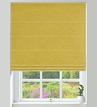 Monti Ochre - Luxury Chenille Roman Blind