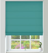 Monti Teal – Luxury Chenille Roman Blind