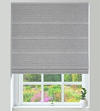 Palermo Silver - Designer Textured Roman Blind