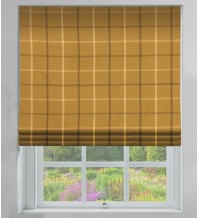 Plaid Mustard – Check Roman Blind