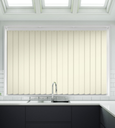 Rio Cream Gloss Textured – Rigid PVC Vertical Blind