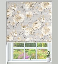 Spring Grey – Floral Pattern Roman Blind