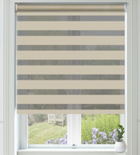 Pure Beige - Ultra Fine Voile Blackout Day and Night Blind