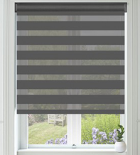 Pure Slate – Ultra Fine Voile Blackout Day and Night Blind