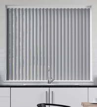Tuka Grey Satin Finish - Rigid PVC Vertical Blind