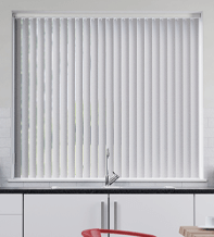 Tuka White Satin Finish - Rigid PVC Vertical Blind