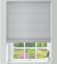 Umbria Silver - Faux Silk Roman Blind