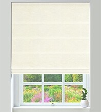 Umbria Pearl – Faux Silk Roman Blind