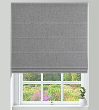 Verona Grey - Luxury Soft Sheen Roman Blind