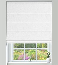 Verona Pale Ivory – Luxury Soft Sheen Roman Blind