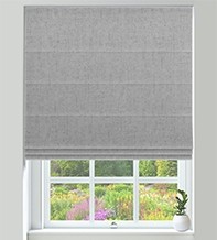 Verona Silver – Luxury Soft Sheen Roman Blind