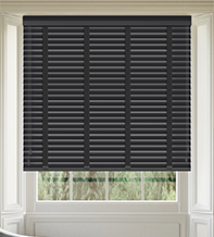 Maine Novo II Black - Wooden Venetian Blind Black Tape