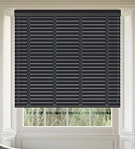 Maine Novo II Black - Wooden Venetian Blind Dusk Tape