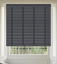 Maine Novo II Slate Grey - Wooden Venetian Blind Dusk Tape