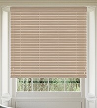 Morgan 50 Desert Oak - 50mm Slat Wooden Blind Oak Wood Finish