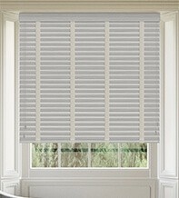 Morgan 50 Grey Oak – 50mm Slat Wooden Blind Pebble Tape