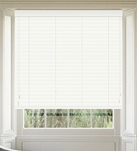 Morgan 50 White Gloss - 50mm Slat Wooden Blind