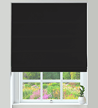 Firenze Black - Velour Roman Blind