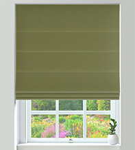 Firenze Olive - Velour Roman Blind