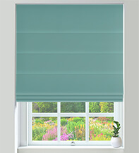 Firenze Teal - Velour Roman Blind