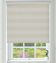 Astrid Dark Cream - Horizontal Stripe Blackout Roller Blind