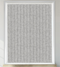 Beauty Grey – Leaf Pattern Waterproof Blackout Vertical Blind