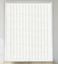 Beauty White – Leaf Pattern Waterproof Blackout Vertical Blind